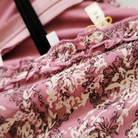 Ladies Purple Pink Mauve Floral Embroidered Tiered Maxi Dress - FINAL CLEARANCE - Picture 7 of 11